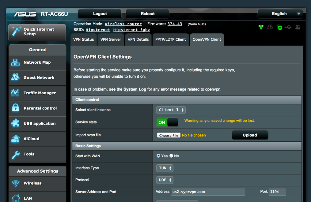 Asus Router Config